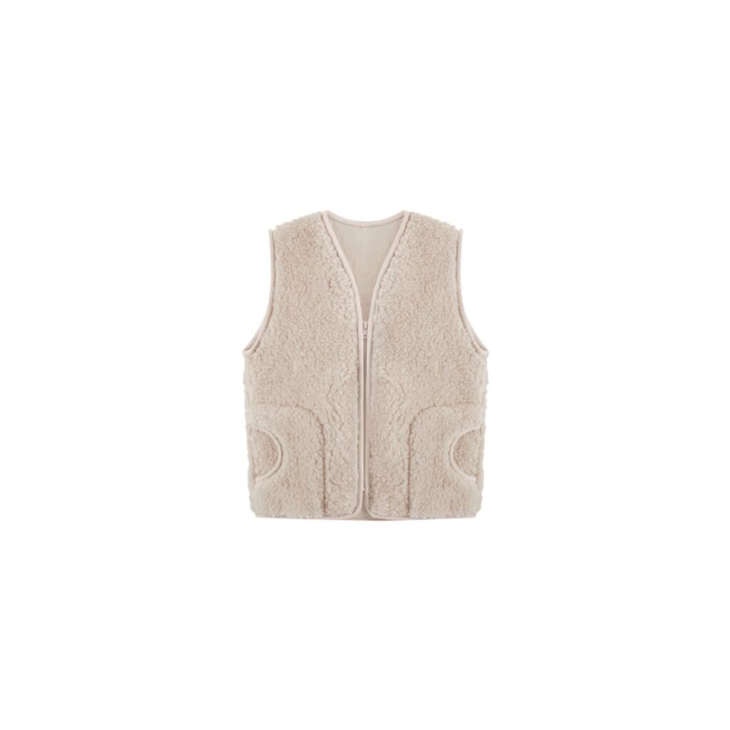 Merino Teddy Weste Für Kinder - 100% Merino Wolle | Mitwachsend 50/56-110/116 | Atmungsaktiv