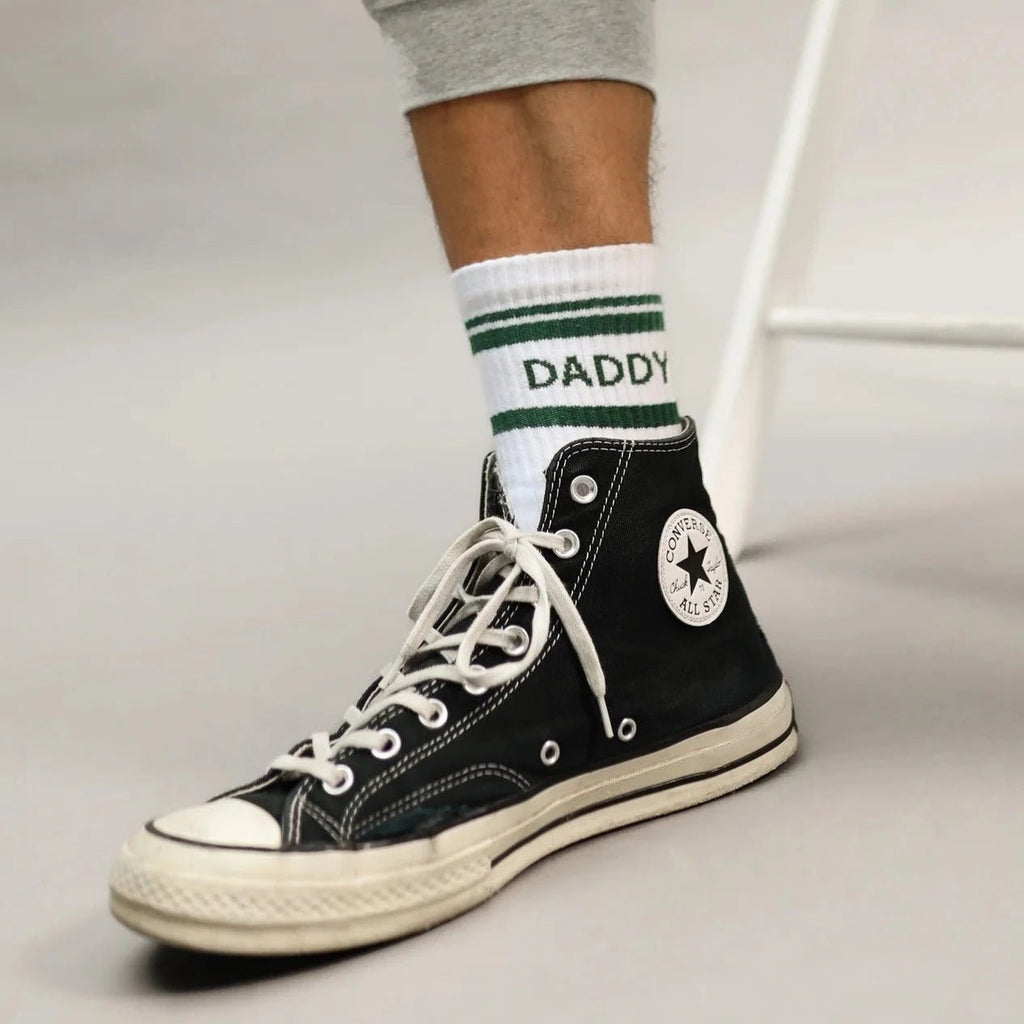 Striped DADDY Socken green - Little Baby Pocket