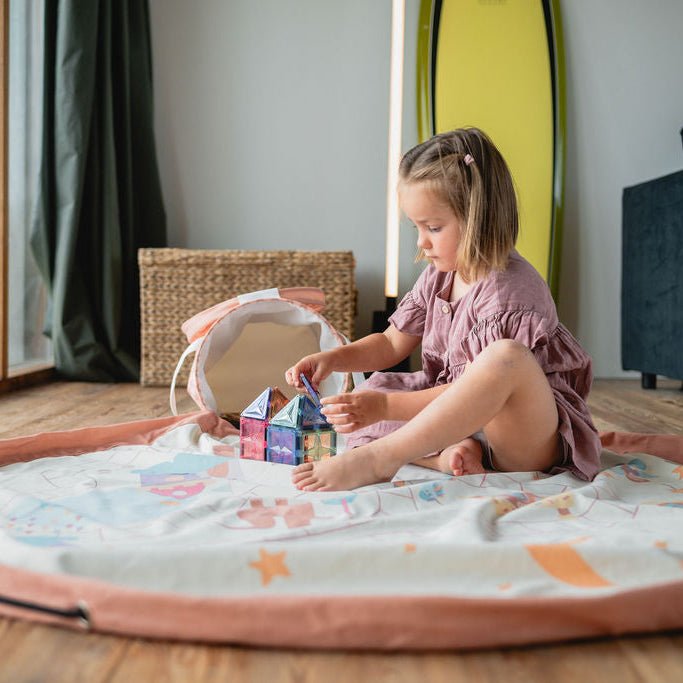 2 - in - 1 Spielmatte und Aufbewahrungskorb Fairyworld - Little Baby Pocket