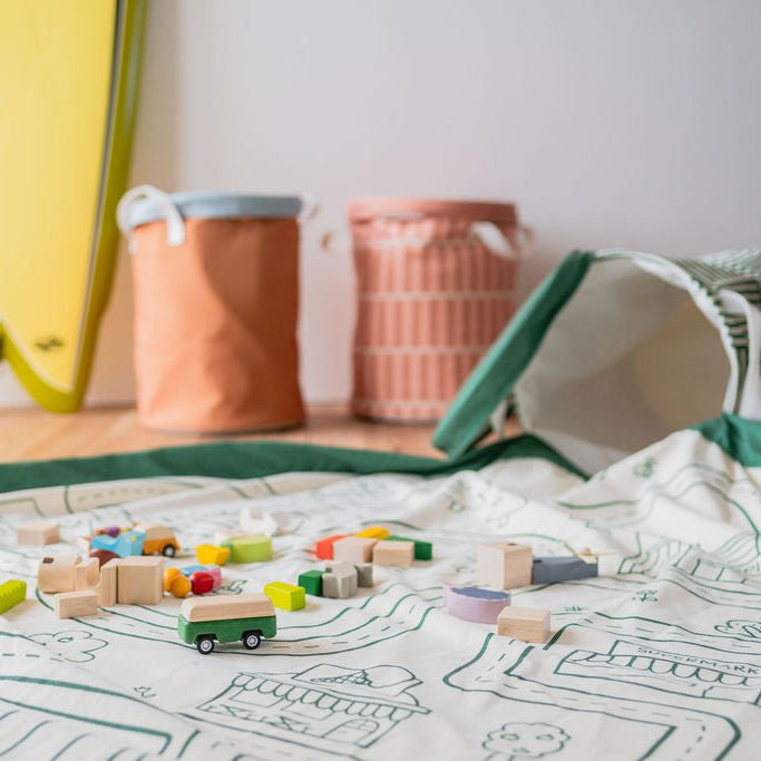 2 - in - 1 Spielmatte und Aufbewahrungskorb Roadmap - Little Baby Pocket