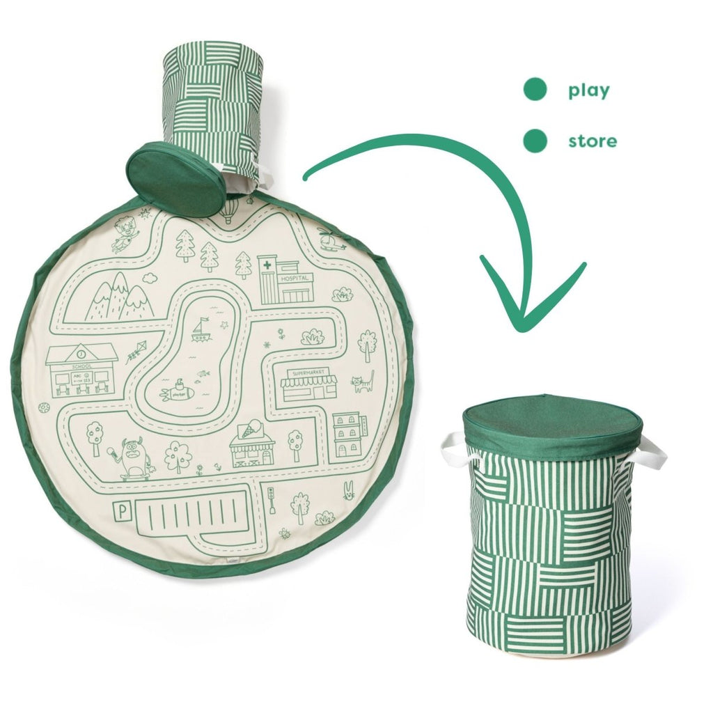 2 - in - 1 Spielmatte und Aufbewahrungskorb Roadmap - Little Baby Pocket