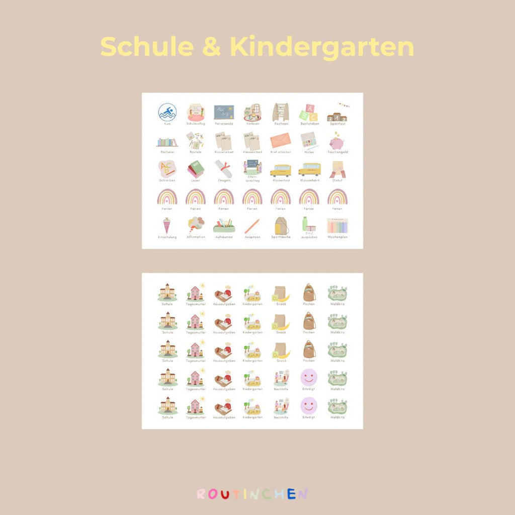 3 Routineplaner inkl. Symbole Bunt - Little Baby Pocket