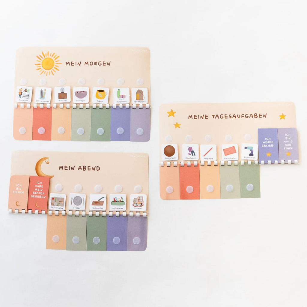 3 Routineplaner inkl. Symbole Bunt - Little Baby Pocket