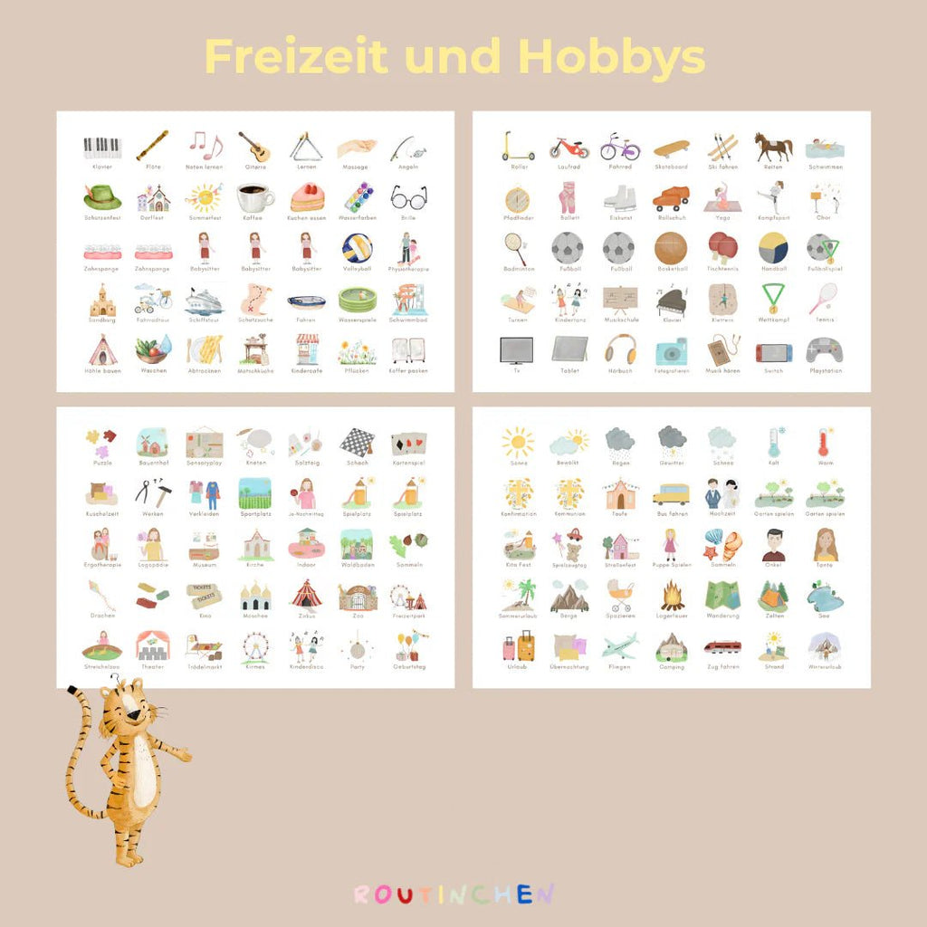 3 Routineplaner inkl. Symbole Bunt - Little Baby Pocket