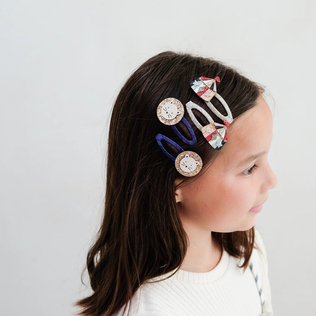 4er Set Haarspangen Circus Lion - Little Baby Pocket
