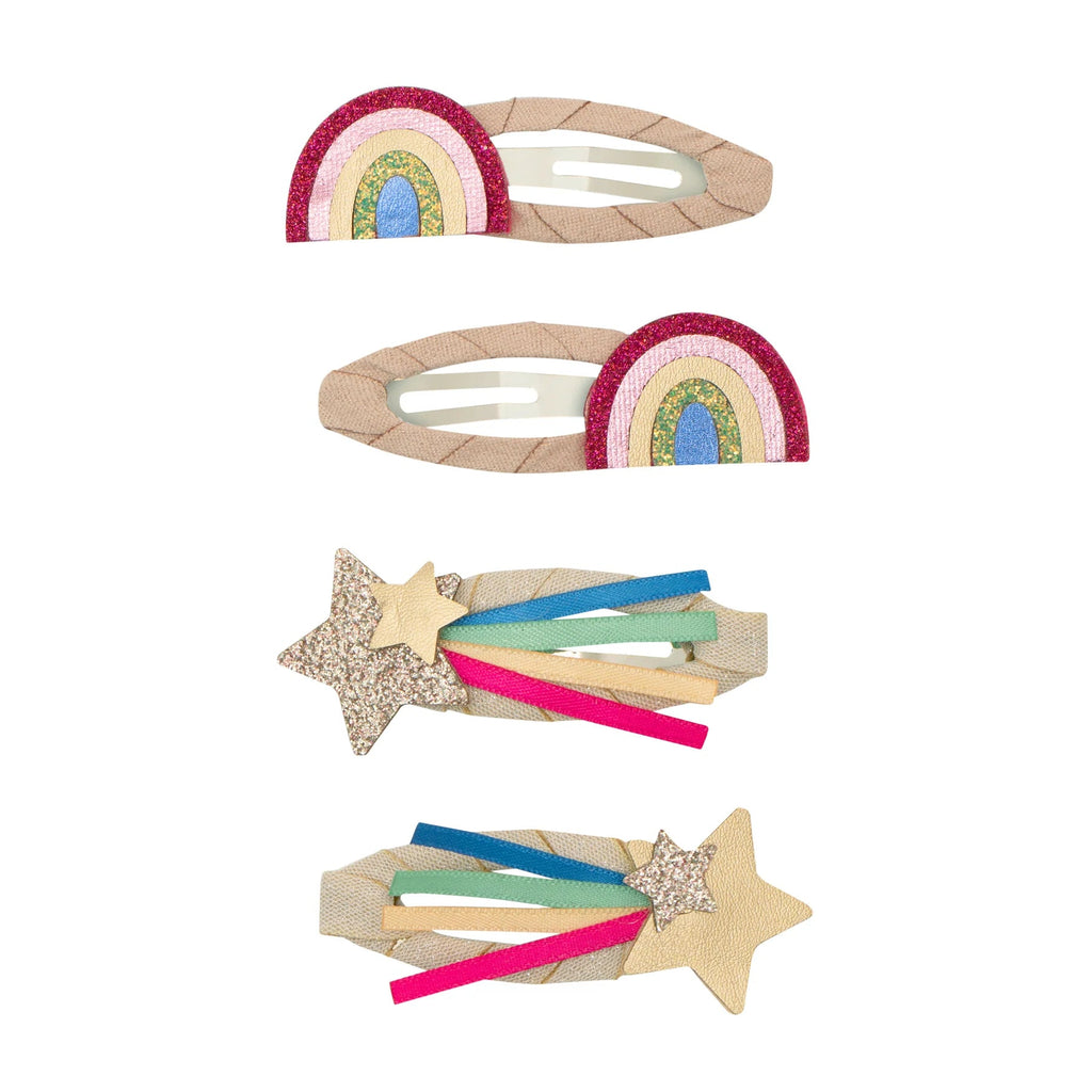 4er Set Haarspangen Disco over the rainbow - Little Baby Pocket