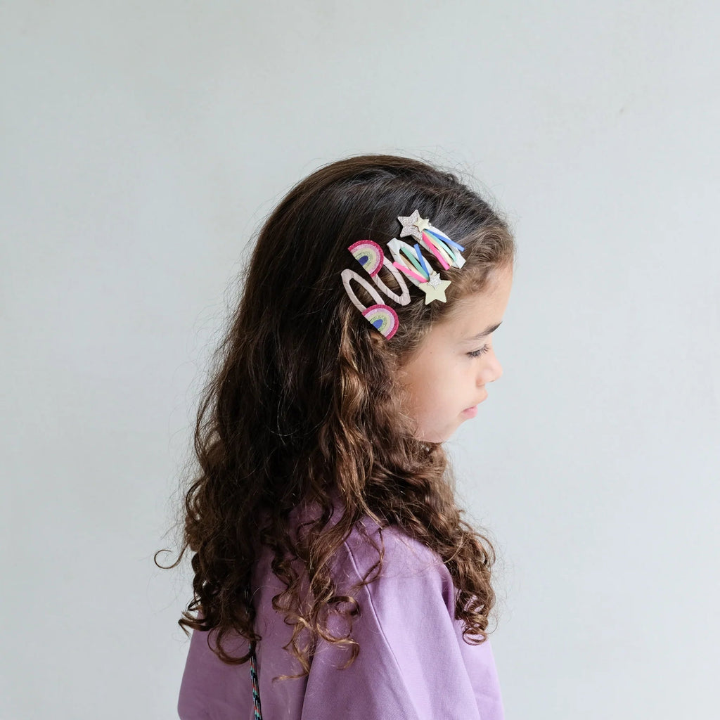 4er Set Haarspangen Disco over the rainbow - Little Baby Pocket