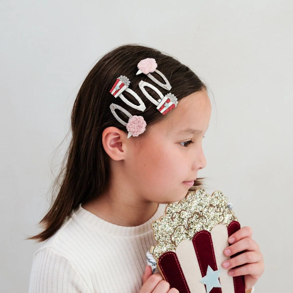 4er Set Haarspangen Popcorn & Candyfloss - Little Baby Pocket