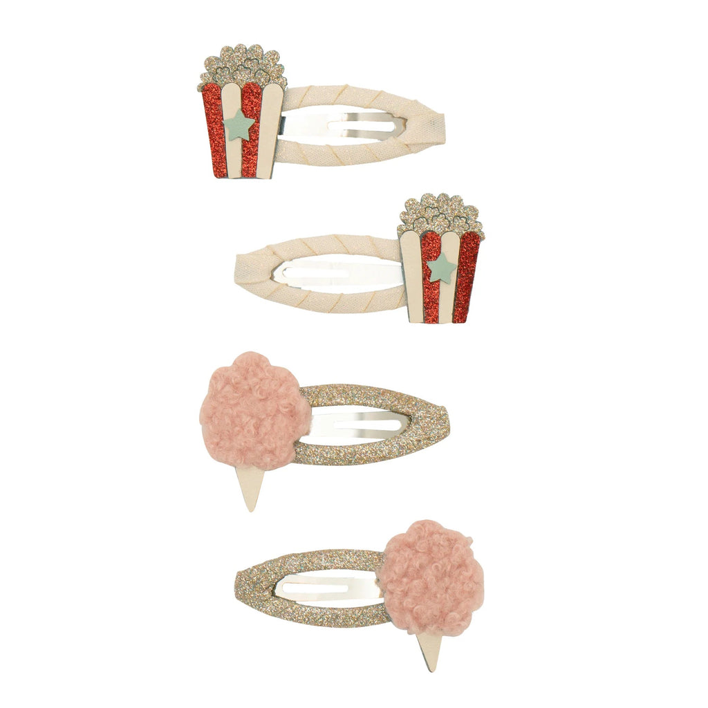 4er Set Haarspangen Popcorn & Candyfloss - Little Baby Pocket