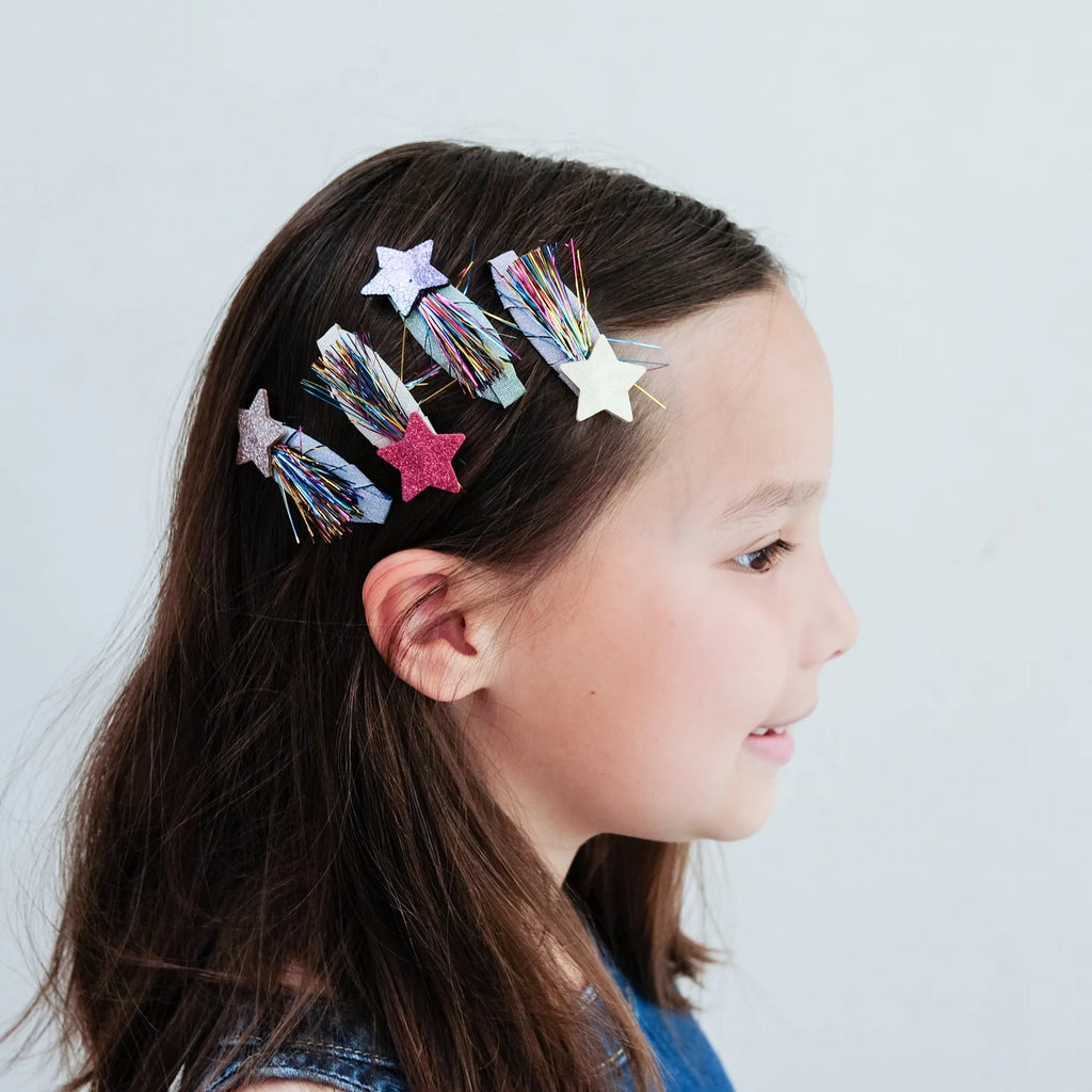 4er Set Haarspangen Tinsel Star - Little Baby Pocket