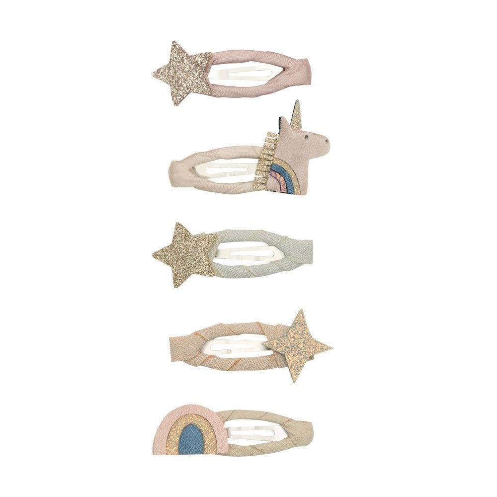 5er Set Haarspangen Celeste Unicorn - Little Baby Pocket
