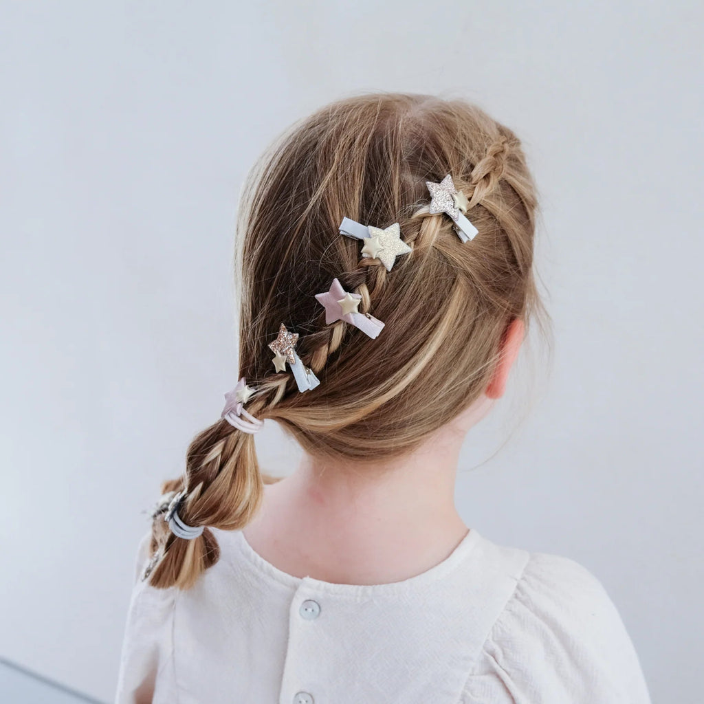 8er Set Haarspangen Sparkle Star - Little Baby Pocket