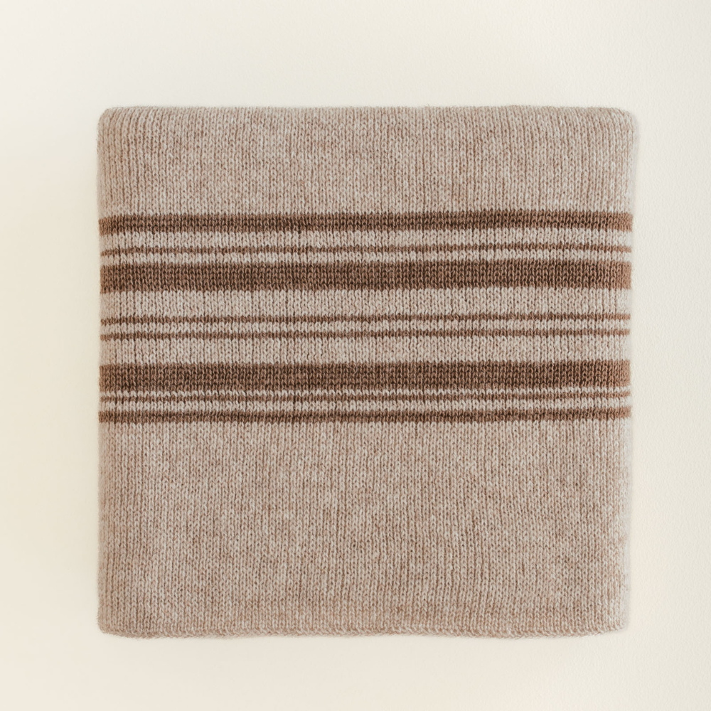 Hvid Babydecke Gilbert Sand / Walnut - Little Baby Pocket