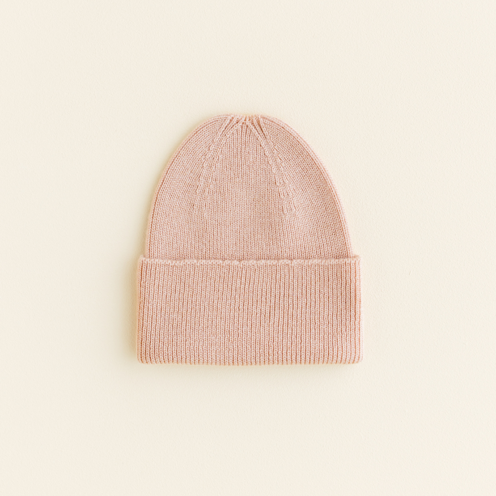 hvid-Hvid Merino Newborn Beanie Fonzie
