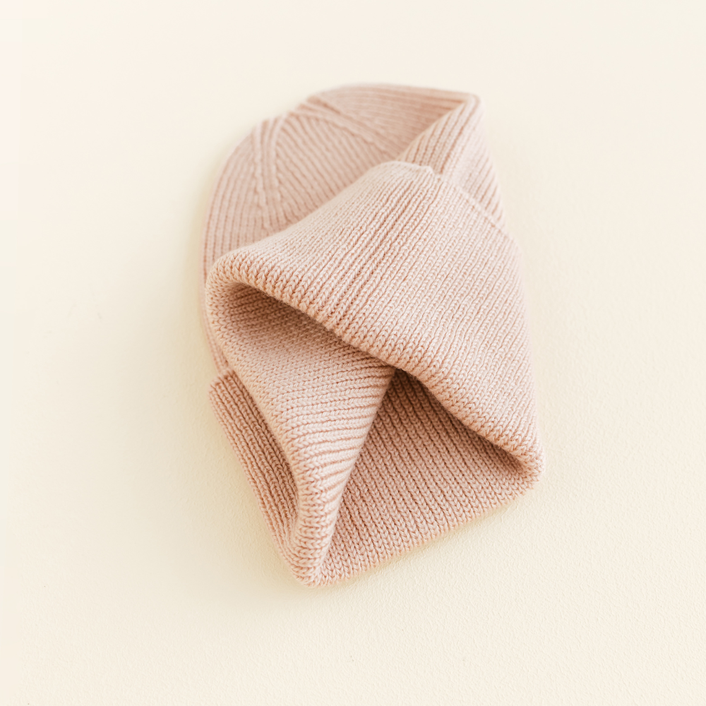 hvid-Hvid Merino Newborn Beanie Fonzie