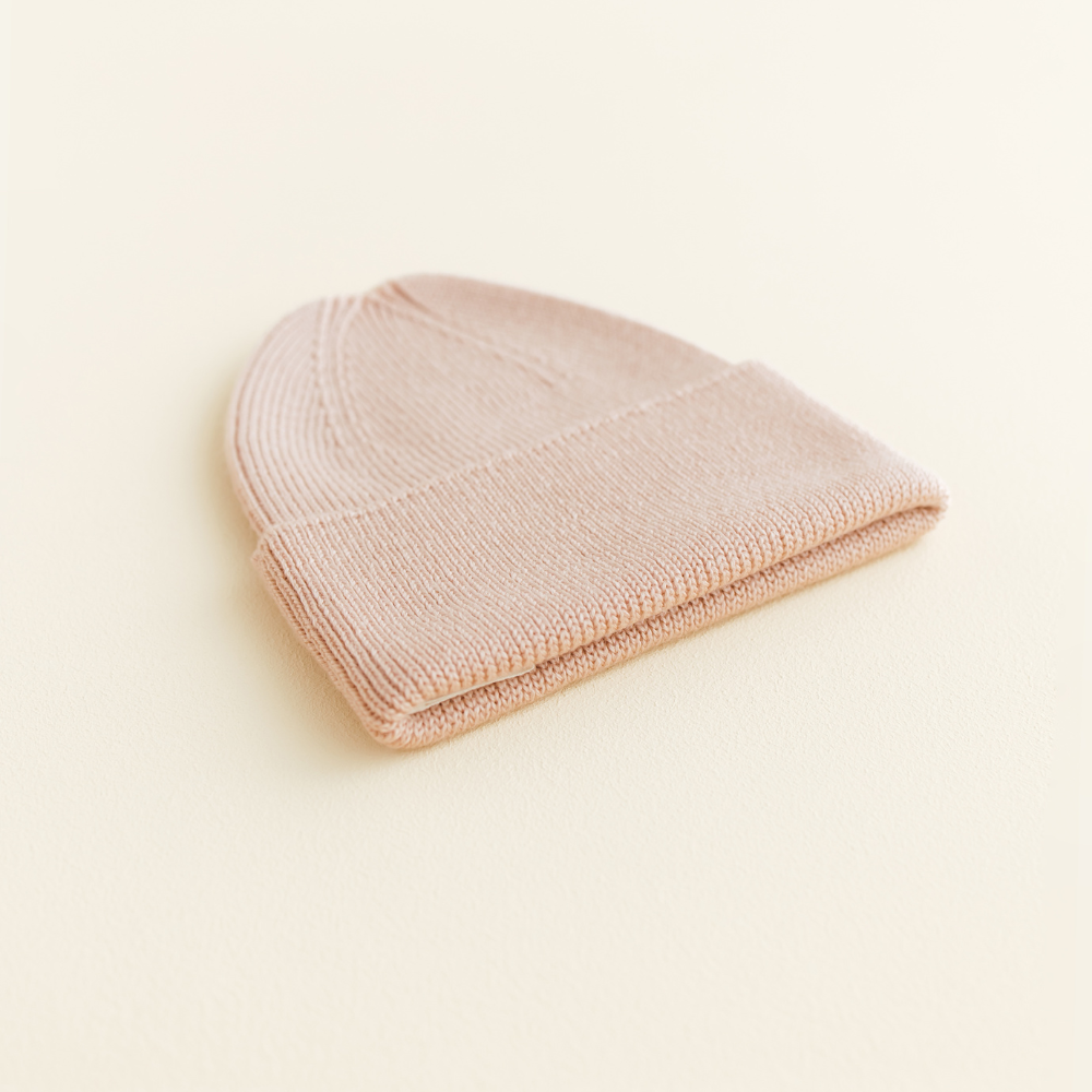 hvid-Hvid Merino Newborn Beanie Fonzie