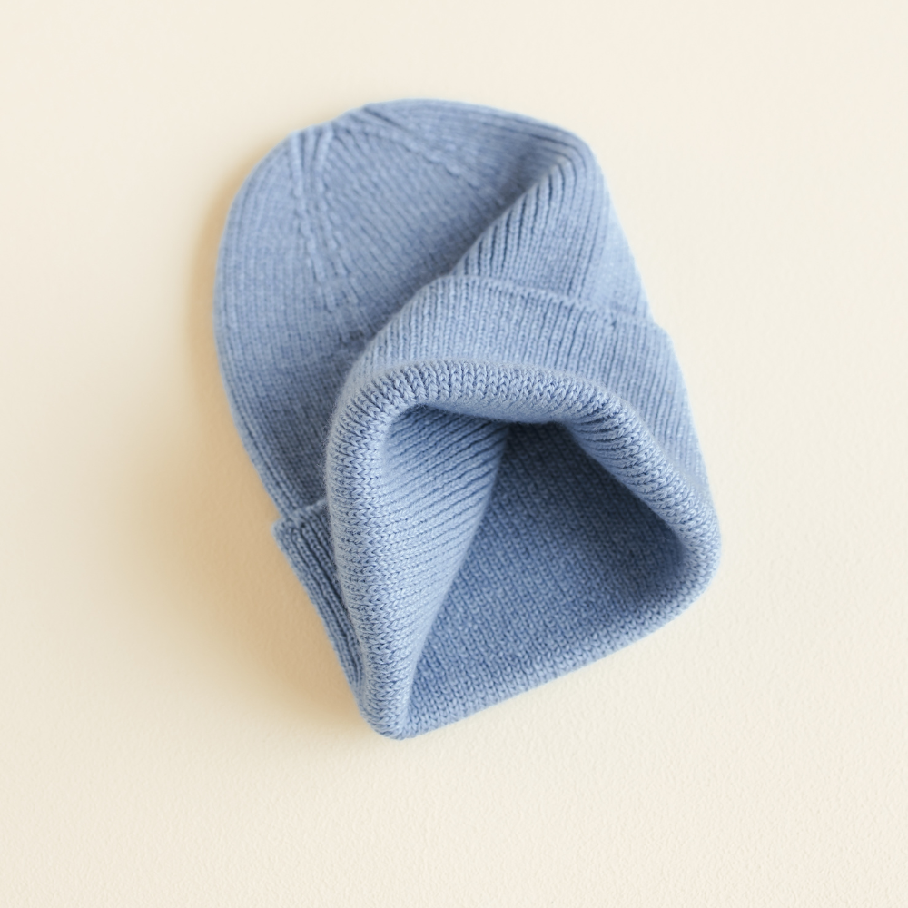 hvid-Hvid Merino Newborn Beanie Fonzie