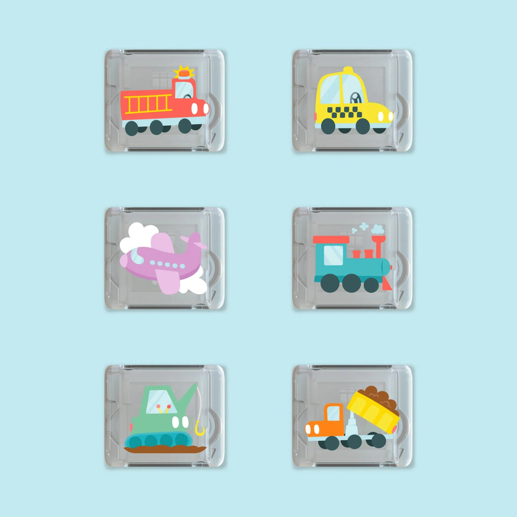Awesome Autos Cubes - Sensorische leuchtende Würfel - Little Baby Pocket