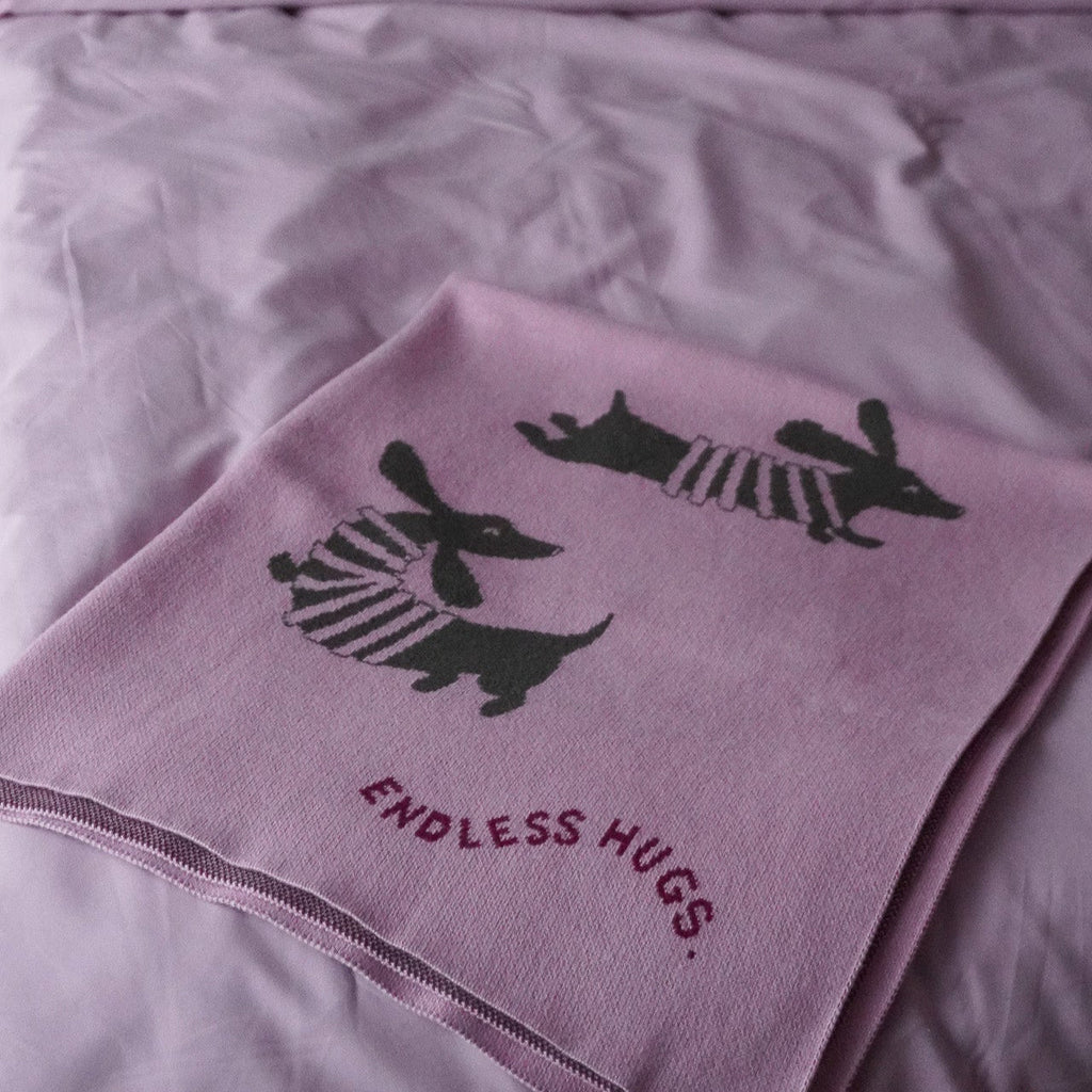 Endless Hugs - Babydecke "Happy Puppy" Pink