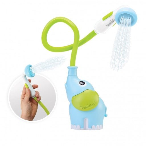 Yookidoo - Babydusche Elefant in Blau mit Grün