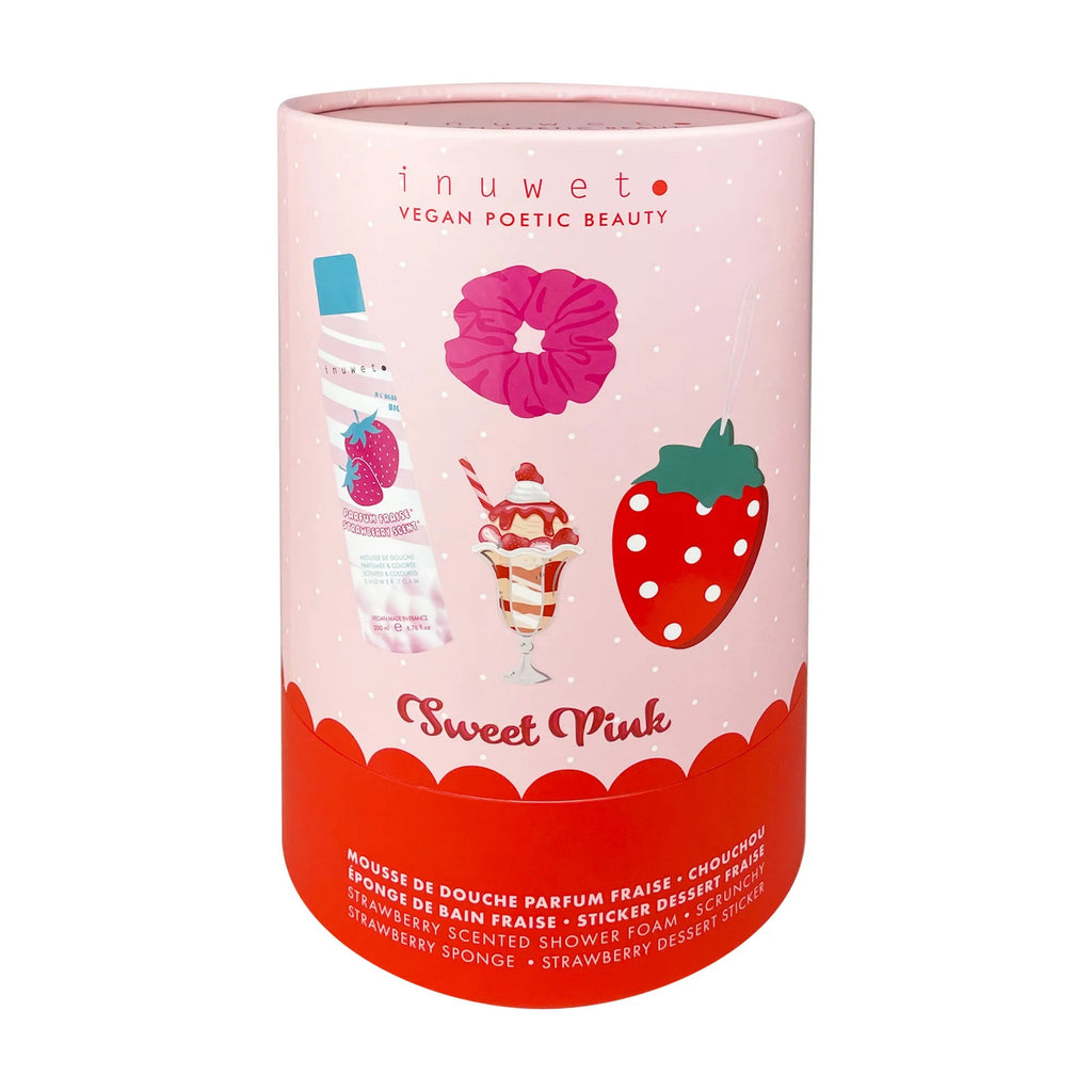 Inuwet - Bad & Dusche Geschenkset "Sweet Pink Strawberry"