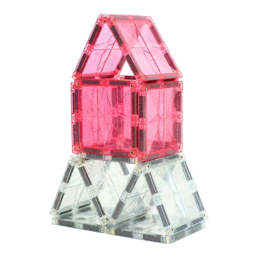 Cleverclixx - Cleverclixx Glitter Tiles Pack Transparent/Rosa – 16 teile