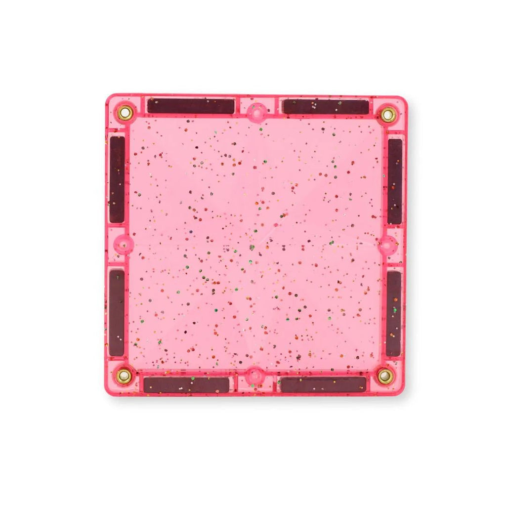 Cleverclixx - Cleverclixx Glitter Tiles Pack Transparent/Rosa – 16 teile