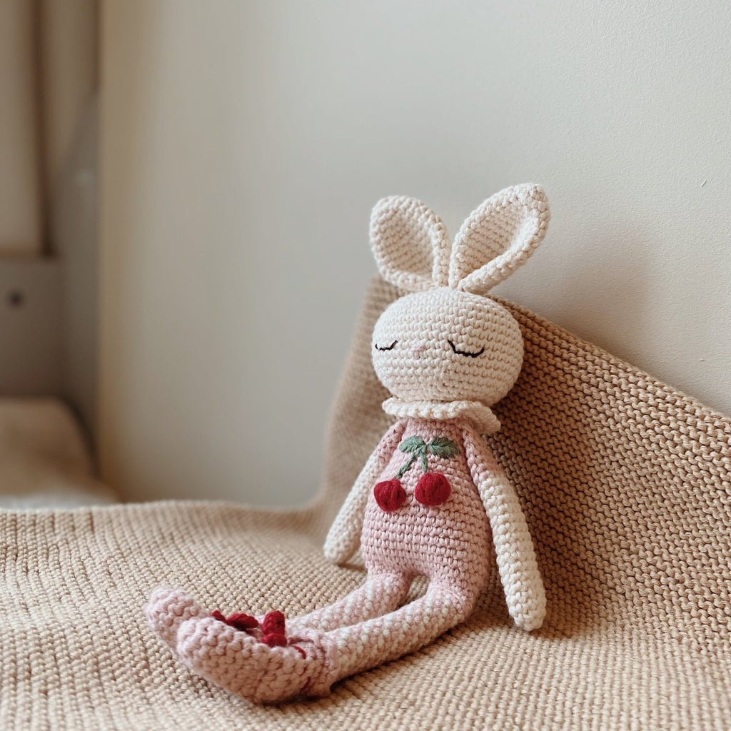 Crochet Britney Bunny Cherry Blossom pink - Little Baby Pocket