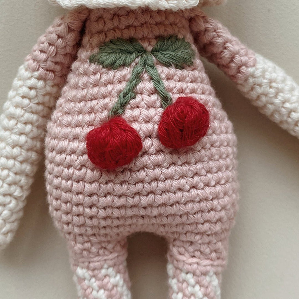 Crochet Britney Bunny Cherry Blossom pink - Little Baby Pocket