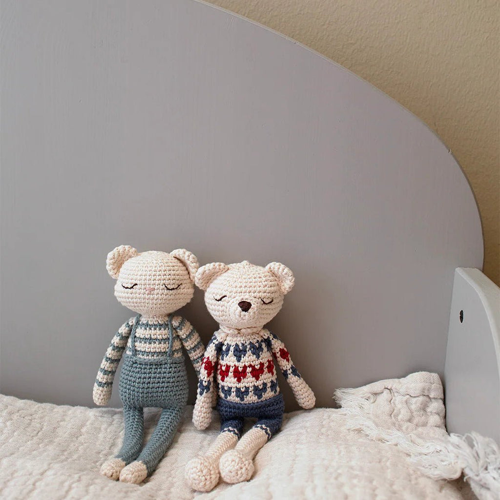 Crochet Teddy Blue - Little Baby Pocket