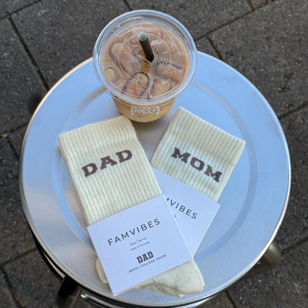 DAD College Wollsocken Taupe - Little Baby Pocket