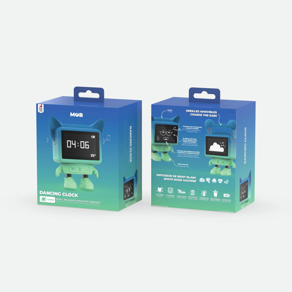 MOB - "Dancing Clock" Wecker Blue
