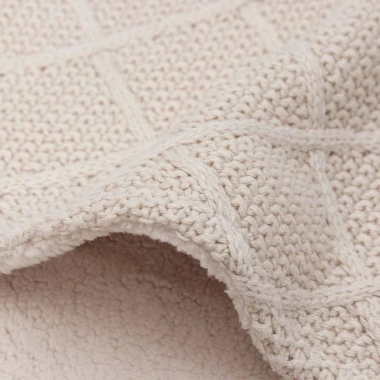 Decke Wiege "Check Knit" Fleece - Little Baby Pocket