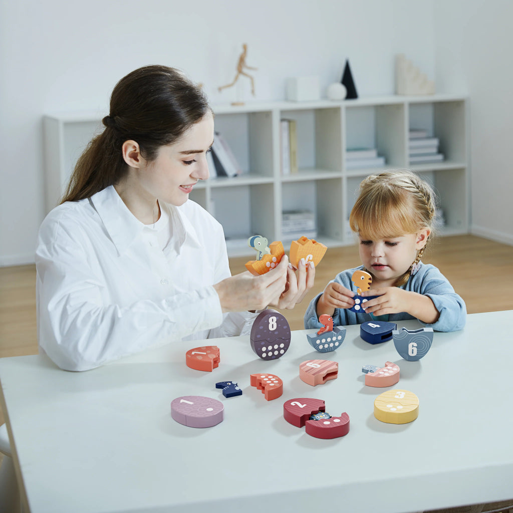 Dinosaurier Lernspielzeug: Zahlen & Formen mit Dino - Eiern - Little Baby Pocket