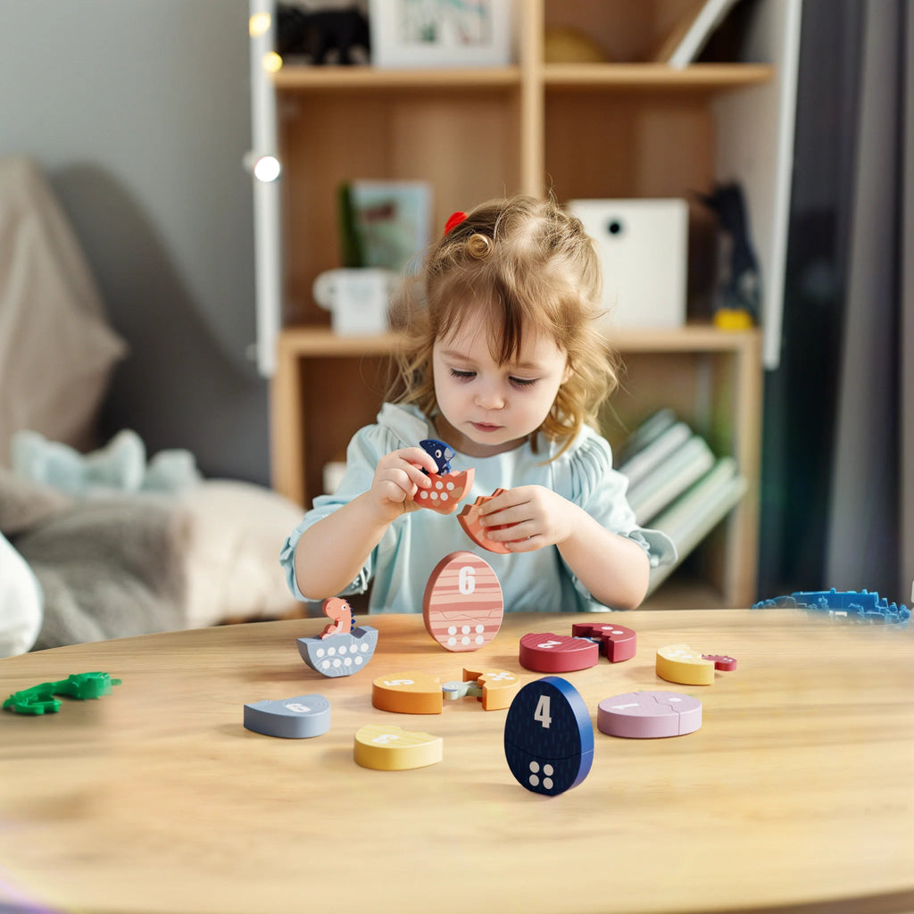 Dinosaurier Lernspielzeug: Zahlen & Formen mit Dino - Eiern - Little Baby Pocket