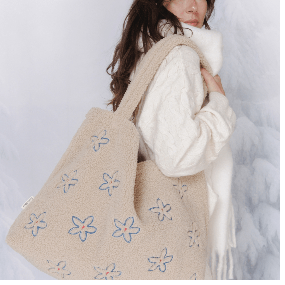 Ecru Flower Heart Mom Bag – Studio Noos, vielseitige Alltagstasche - Little Baby Pocket