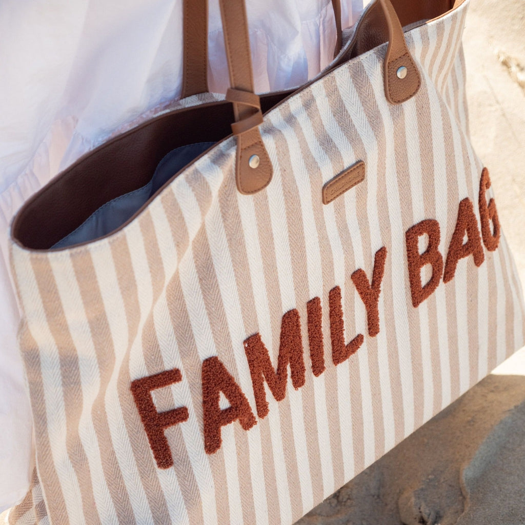 Family Bag Wickeltasche "Streifen Nude" - Little Baby Pocket