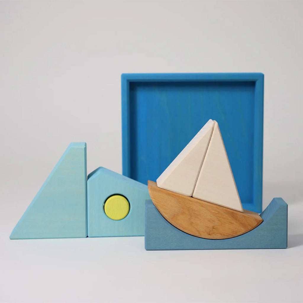 Grimm´s Bauspiel Blau - Holzspielzeug - Little Baby Pocket