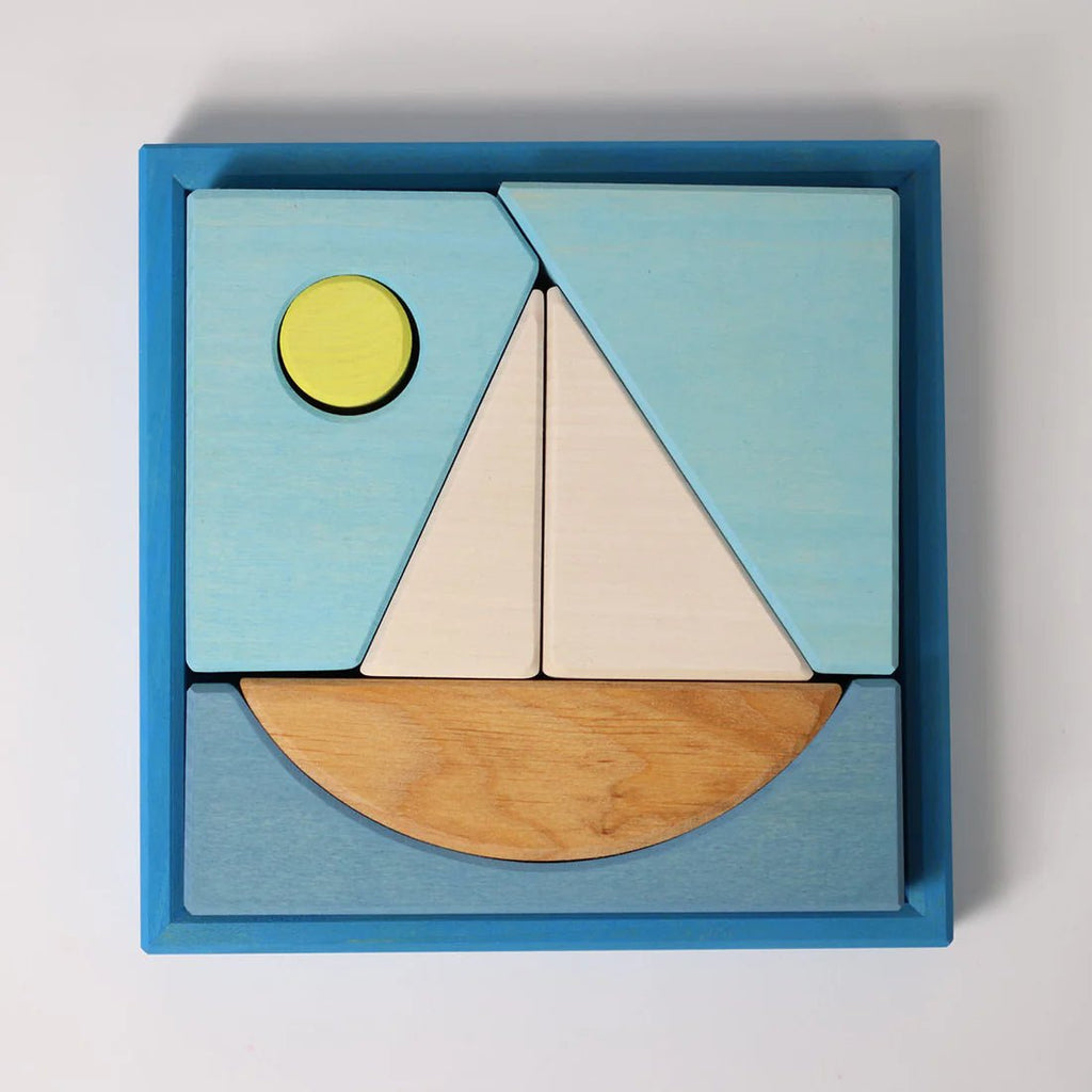 Grimm´s Bauspiel Blau - Holzspielzeug - Little Baby Pocket