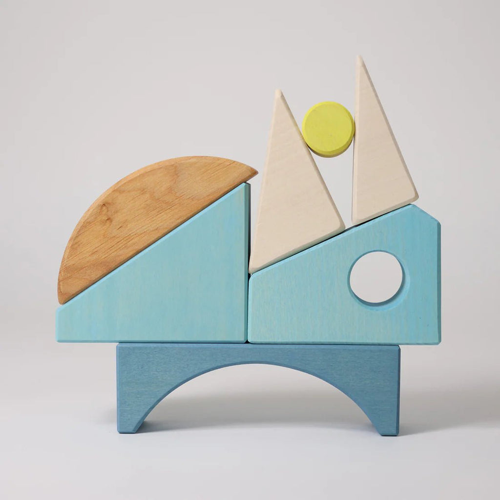 Grimm´s Bauspiel Blau - Holzspielzeug - Little Baby Pocket