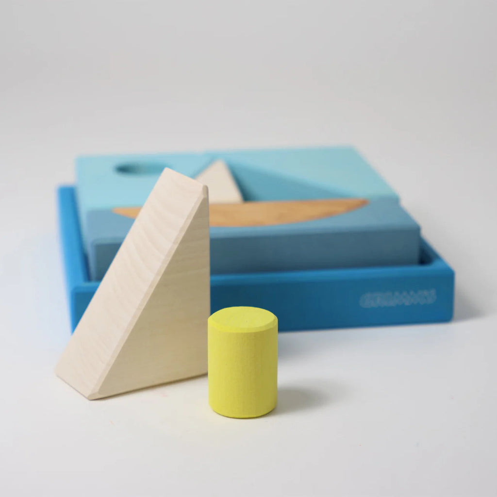 Grimm´s Bauspiel Blau - Holzspielzeug - Little Baby Pocket