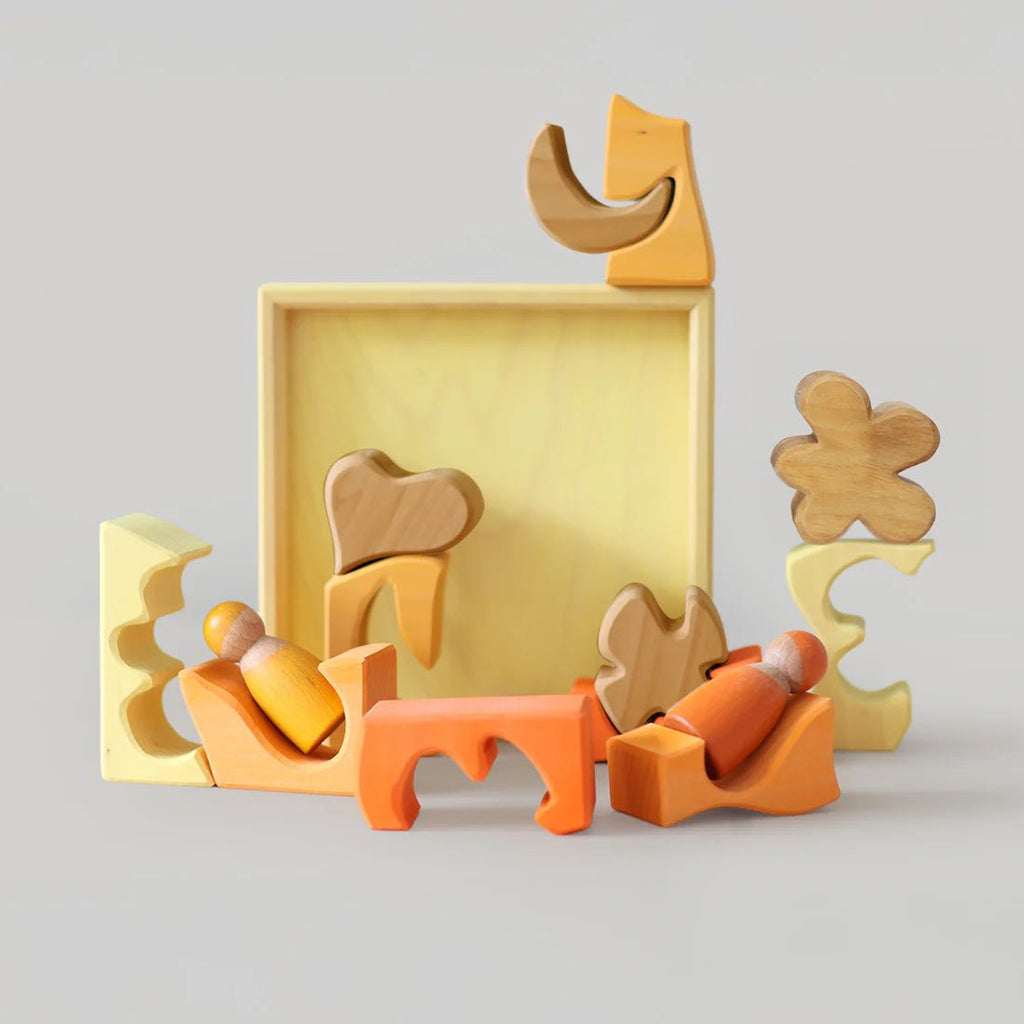 Grimm´s Bauspiel Gelb - Holzspielzeug - Little Baby Pocket