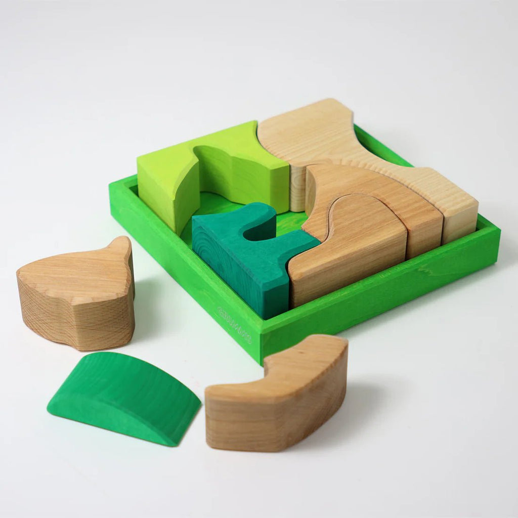 Grimm´s Bauspiel Grün - Holzspielzeug - Little Baby Pocket