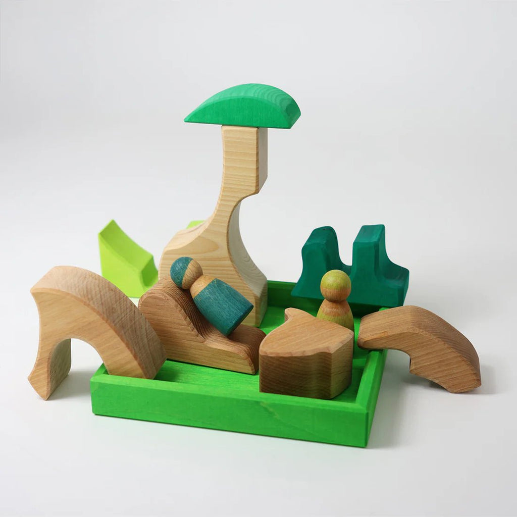 Grimm´s Bauspiel Grün - Holzspielzeug - Little Baby Pocket
