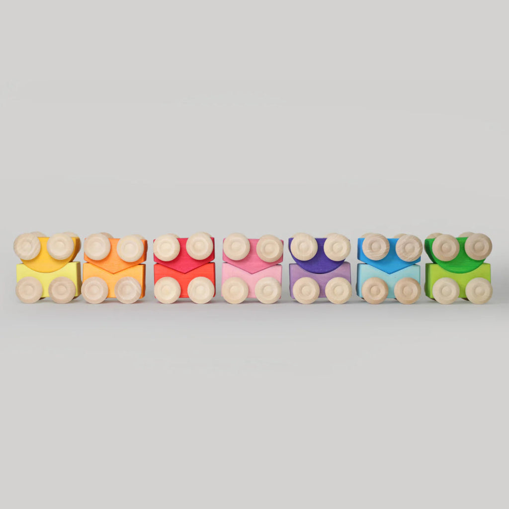 Grimm’s Stapelautos Holz – Rollende Bau - und Stapelspielzeuge - Little Baby Pocket