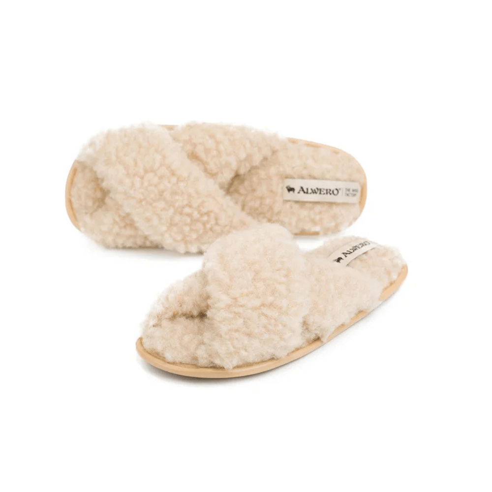 ALWERO - Hausschuhe / Slippers aus Wolle TWENN X Beige
