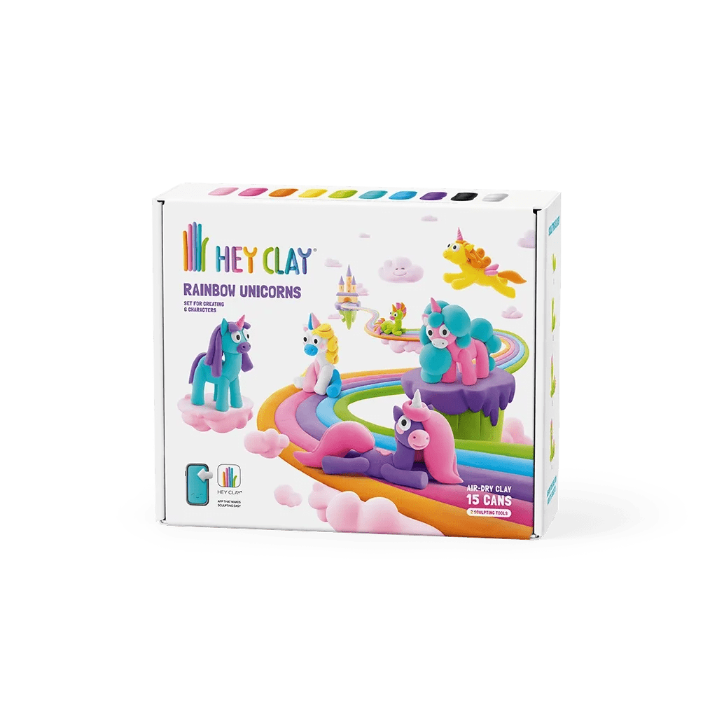 Hey Clay Knetmasse Regenbogen Einhörner Set - Little Baby Pocket
