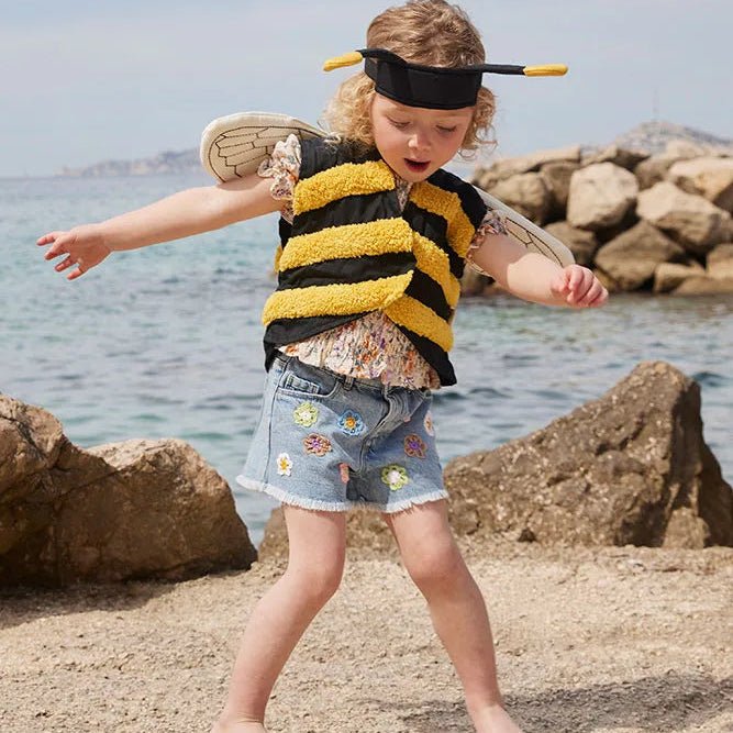 Hummelkostüm für Kinder – Weiches Verkleidungsset mit Flügel & Fühler - Little Baby Pocket