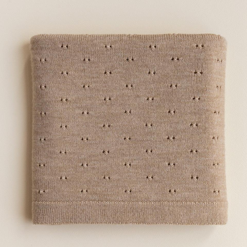 hvid-Babydecke "Bibi" Merino