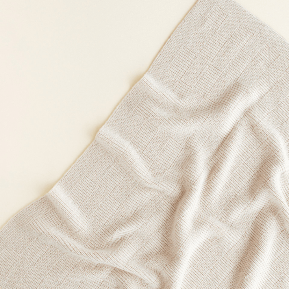 hvid-Hvid Babydecke Ivy aus Wolle für Babys